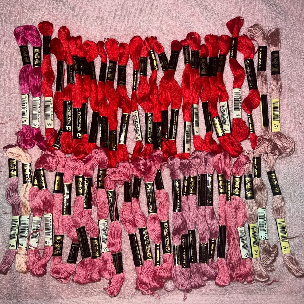 DMC Embroidery Floss-50 Skeins piece 8.7 yd each 100% Cotton 8 Meters each